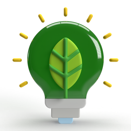 Eco Bulb  3D Icon