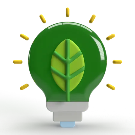 Eco Bulb  3D Icon