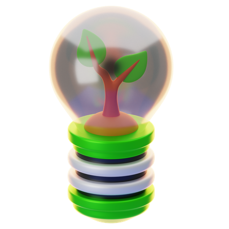 Eco Bulb  3D Icon