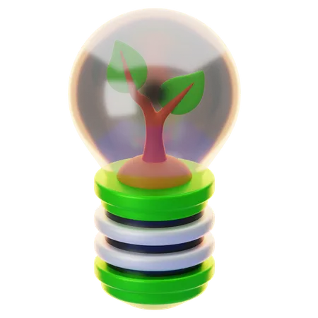 Eco Bulb  3D Icon
