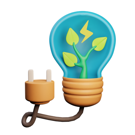 Eco Bulb  3D Icon