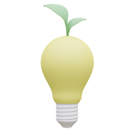 Eco Bulb  3D Icon