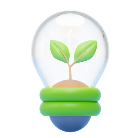 Eco Bulb  3D Icon
