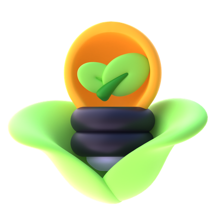 Eco Bulb  3D Icon