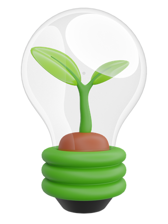 Eco Bulb  3D Icon