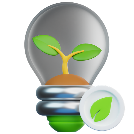 Eco Bulb  3D Icon
