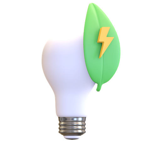 Eco bulb 3D Illustration