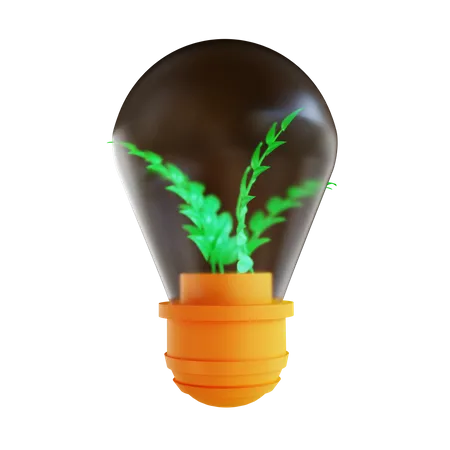 Eco Bulb 3D Illustration