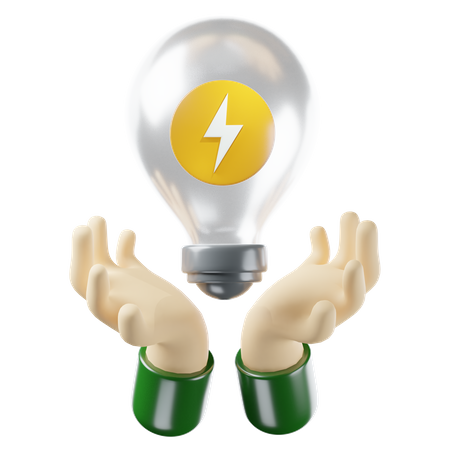 Eco Bulb energy  3D Icon