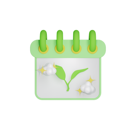 Calendário ecológico  3D Icon