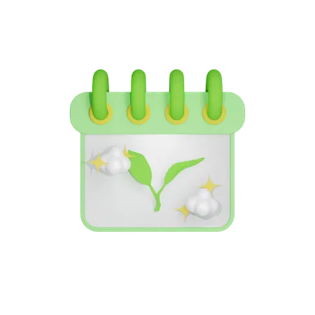 Calendário ecológico  3D Icon