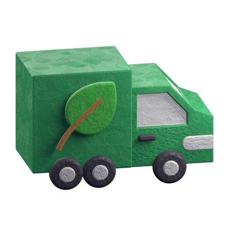 Eco Car 3D Illustration