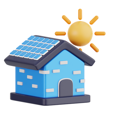 Casa ecológica  3D Icon