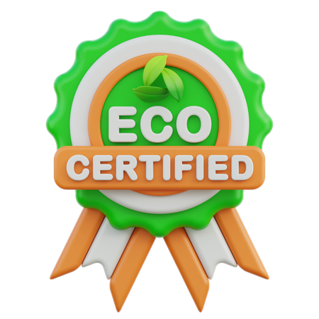 Certificado ecológico  3D Icon