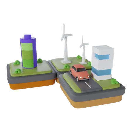 Eco City  3D Icon