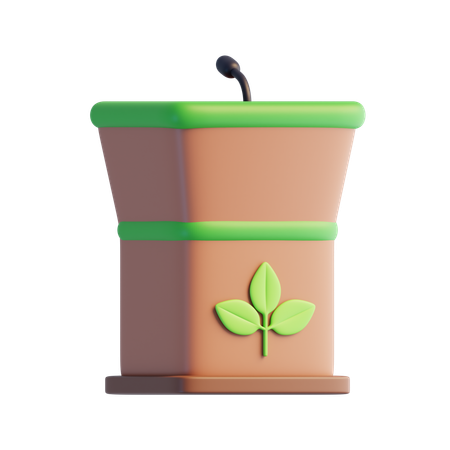 Discurso ecológico  3D Icon
