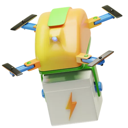 Eco Drone Delivery  3D Icon