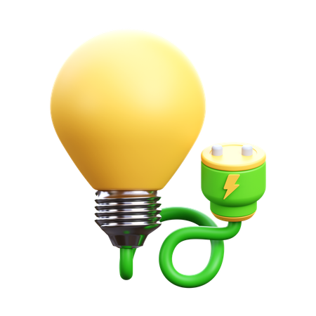 Eco Electricity  3D Icon