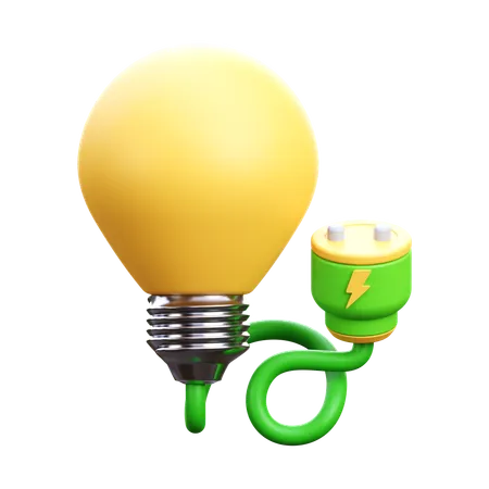 Eco Electricity  3D Icon