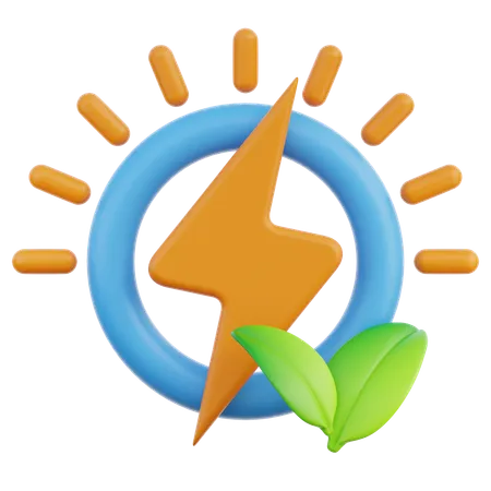 Energía ecológica  3D Icon