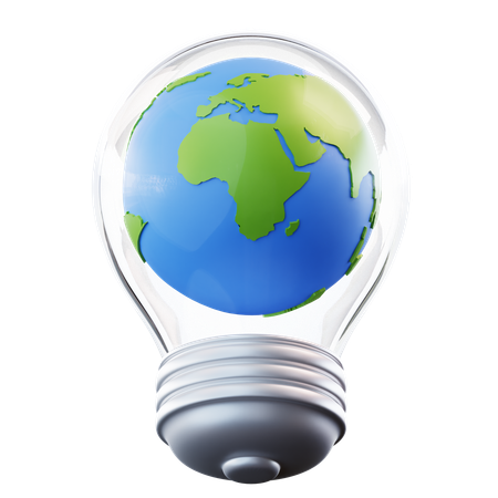 Eco Energy Bulb  3D Icon