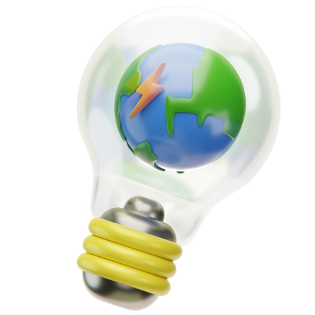 Eco Energy Bulb  3D Icon