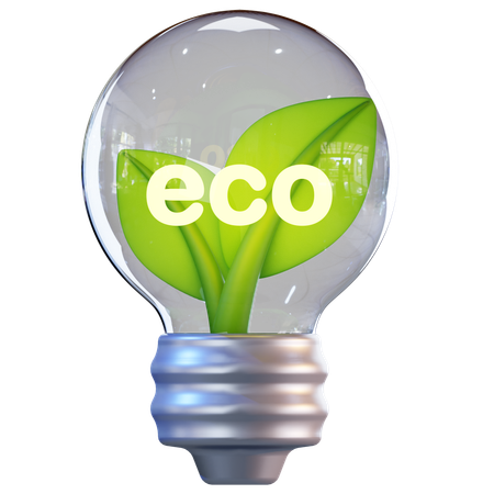 Eco Energy Bulbs  3D Icon