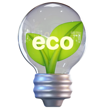 Eco Energy Bulbs  3D Icon