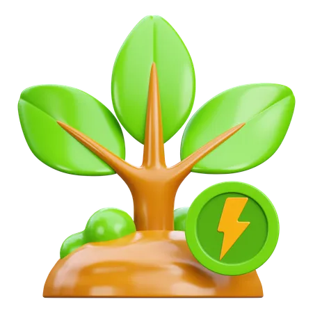 Eco Energy Plant  3D Icon