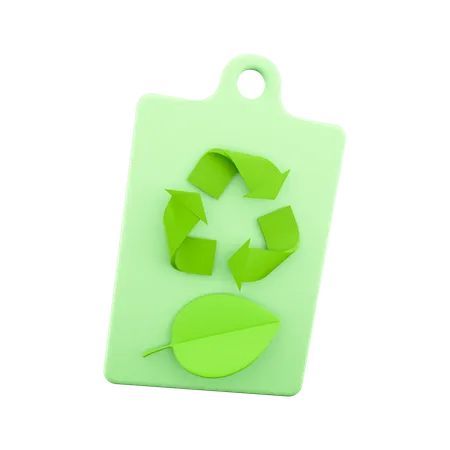 Representacion 3 D Cuaderno Ecologico Con Simbolo De Reciclaje Cuaderno Verde De Renderizado 3 D Para Notas En El Campo Del Icono De Paisajismo 3D Icon