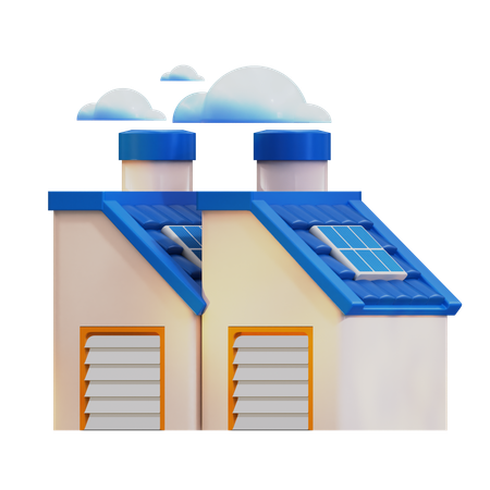 Eco Factory  3D Icon