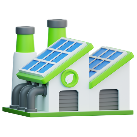 Eco Factory  3D Icon