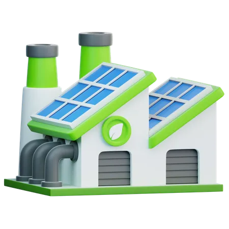 Eco Factory  3D Icon