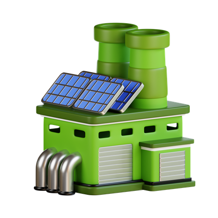 Eco Factory  3D Icon