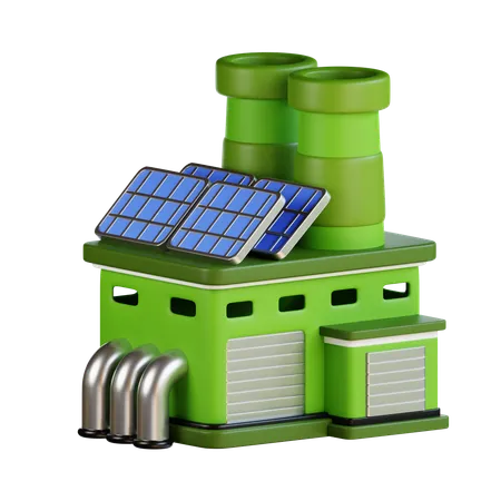 Eco Factory  3D Icon