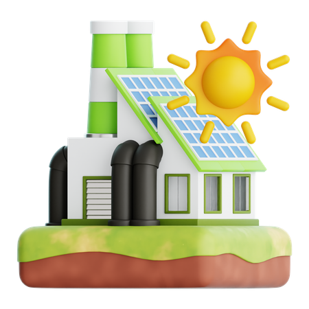 Eco Factory  3D Icon