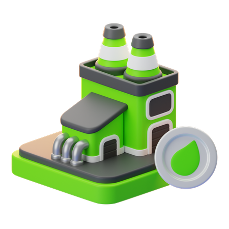 Eco Factory  3D Icon