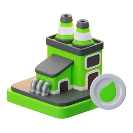 Eco Factory  3D Icon