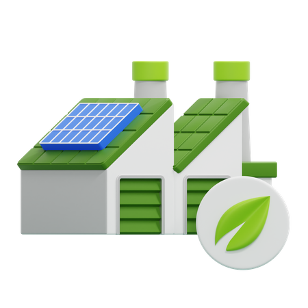 Eco Factory  3D Icon