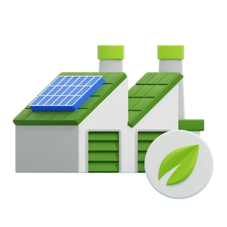 Eco Factory  3D Icon