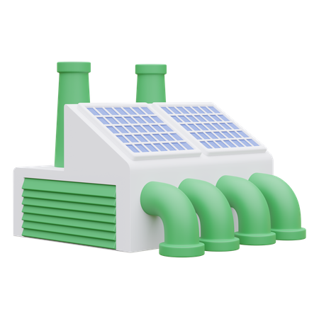 Eco Factory  3D Icon