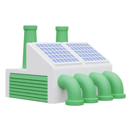 Eco Factory  3D Icon