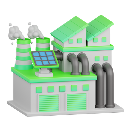 Eco Factory  3D Icon