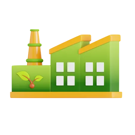 Eco Factory  3D Icon