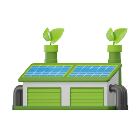 Eco Factory  3D Icon