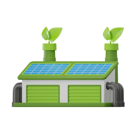 Eco Factory  3D Icon