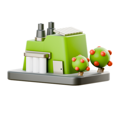 Eco Factory  3D Icon