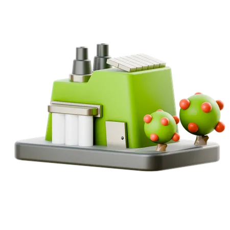 Eco Factory  3D Icon