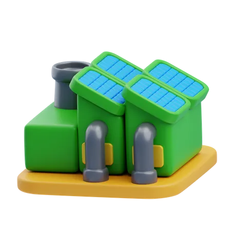 Eco Factory  3D Icon