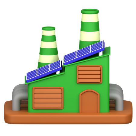 Eco Factory  3D Icon